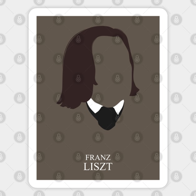 Franz Liszt - Minimalist Portrait Magnet by Wahyu Aji Sadewa